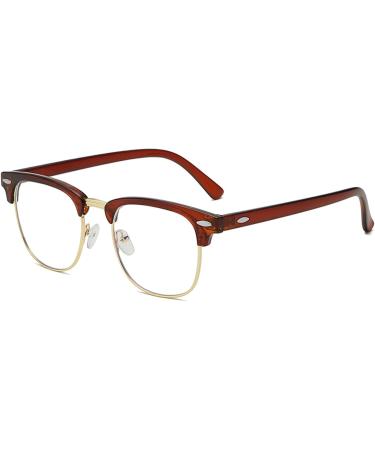 Unisex Blue Light Blocking Glasses Anti-eyestrain and UV Glare Glasses Anti-fatigue Glasses for Computer Reading Games Brown - Buy Online on GoSupps.com