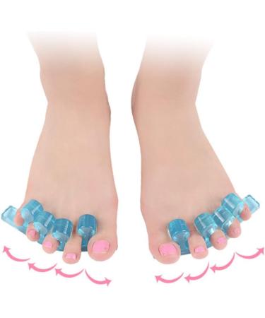 Hemoton Silicone Gel Toe Separators - 1 Pair | Valgus Adjuster Orthotics for Men and Women | Blue Toe Divider for Toe Stretching and Alignment - Buy Online on GoSupps.com