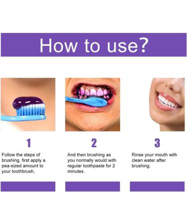 V34 Purple Toothpaste for Sensitive Teeth - Teeth Whitening & Stain Removal - 30ML - Buy Online on GoSupps.com