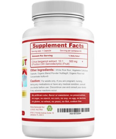 Logic Nutra Citrus Bergamot Capsules - 1000mg per Serving (2 Bottles, 60 Capsules) - Buy Online on GoSupps.com