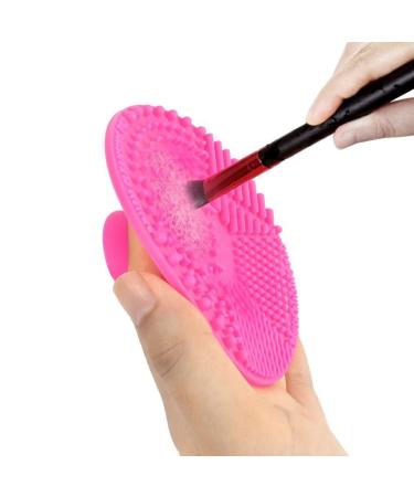 Buy Silicone Makeup Brush Cleaning Pad - 2 Pack with Suction Cup | Portable Scrubber Tool for Effortless Brush Cleaning - International Shipping Available - Buy Online on GoSupps.com