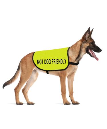 Funny Dog Jacket Vest Not Dog Friendly High Visibility Vest Safety Vest (Not Dog Friendly Size L) Not Dog Friendly-L EU