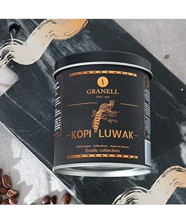 Granell Caf s 1940 - Kopi Luwak Coffee Bean Gift Set | Gift Set consisting of Natural Coffee Beans + 2 Granell Coffee Cups - Buy Online on GoSupps.com