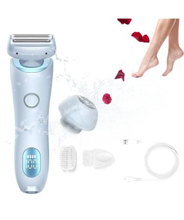 Silkbabe Lady Shaver Omicove Goddessglide Shaver 2 In 1 Electric Shaver Razors Lady Electric Shaver For Women Waterproof Electric Razor For Women (Blue)