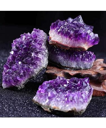 1pc 200g-300g Natural Raw Amethyst Cluster Geode Druzy Purple Quartz Crystal Stones Specimen Home Decor Crafts ningxiao 200-300g - Buy Online on GoSupps.com
