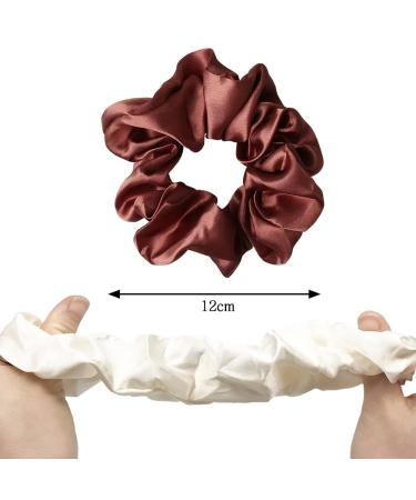 12 Pieces Satin Hair Ties - Soft Silk Scrunchies for Girls | Elastic Hair Bands for Effortless Style - Buy Online on GoSupps.com