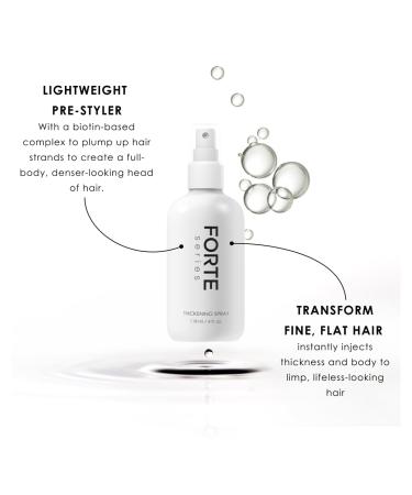 Hair Thickening Spray by Forte Series | Men's Hair Volume Spray | Hair Volumizer with Biotin Peptide Complex | Pre-Styler Hair Thickener Volumizer and Spray Texture Pump (4 oz) - Buy Online on GoSupps.com