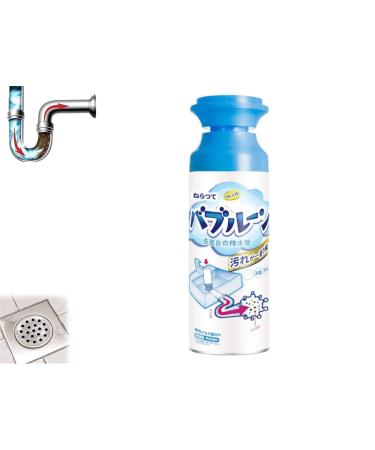 Herios Drain Foam Cleaner Liquid Hair Drain Clog Remover & Cleaner Powerful Sink and Drain Cleaner Foam Quick Foaming Toilet Cleaner for Shower Toilets Sinks Tubs (1Pcs)