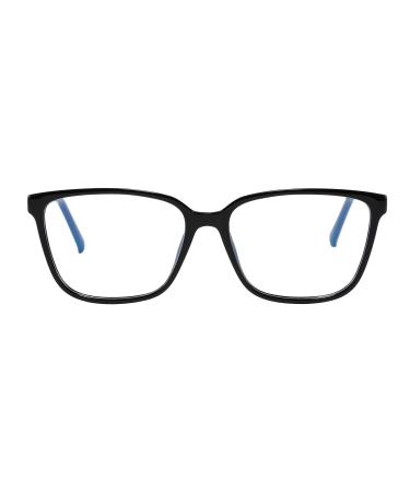 Glasses of Switzerland Blue Light Blocking Glasses - Black Frame | Blue Light Glasses Womens and Mens Bue Light Glasses Computer Glasses Glasses for Men and Women (Rectangular Black TR1805-1)