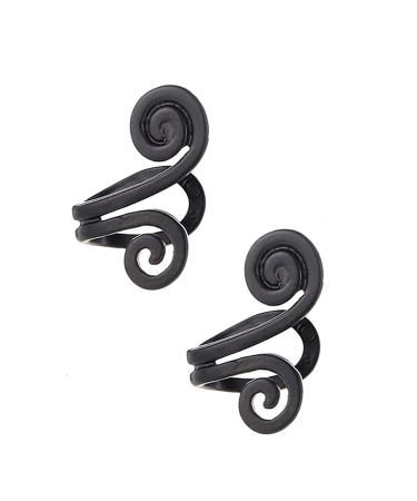 Zunis Acupressure Slimming Earrings Non Piercing Acupressure Earrings for Weight Loss Acupressure Slimming Earrings Ear Cuff Clip for Women Men (1Pair Black)