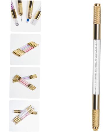 DOITOOL Embroidery Pencil Eyebrow Pencil Pen Crystal Handle Microblading Pen Double Head 1 count (Pack of 1) White - Buy Online on GoSupps.com
