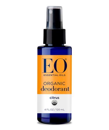 EO Organic Deodorant Spray: Aluminum Free, Citrus, 4 Ounce Citrus 4 Fl Oz (Pack of 1)