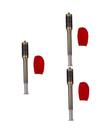 Lurrose T-tool 3 sets MOXA sticker holder Nursing cones Moxa holder MOXA care tool Portable Moxibuspower Pure Copper Moxibuspass Body Health Care Bronzex3stk 32x4.2cmx3PCs