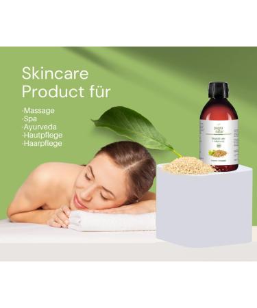 Pagra Natur Organic Virgin Sesame Massage Oil - 250ml | 1st Cold Pressed | Best for Skin & Relaxation - Buy Online on GoSupps.com