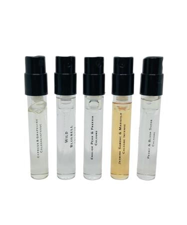 Jo Malone Set 5 London Fragrance Sample VIALS Different Scent 0.05oz/ 1.5ml each. Set F
