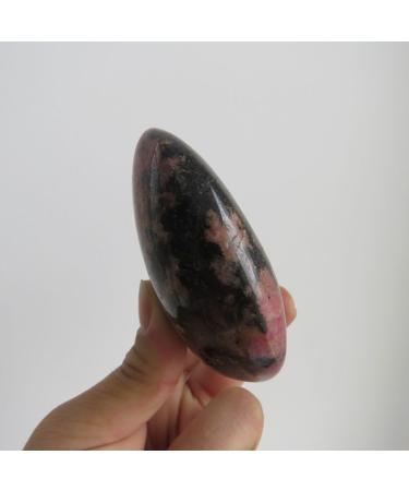 223g Natural Rhodonite Crystal Palm Stone Polished Fengshui Reiki Specimens and Stones - Stones - Buy Online on GoSupps.com