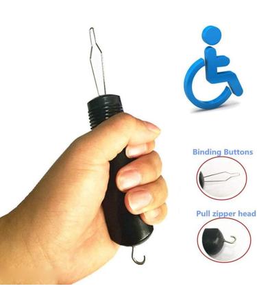 Yeahii 2 in 1 Dressing Buttonhook Zipper Pull Helper Button Hook Dressing Aid Assist Tools for Old Disablity Parkinsons Aids for Handmade DIY Gift - Buy Online on GoSupps.com