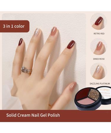 AIJIMEI 3-in-1 Solid Nail Polish Cream | Soak Off Gel Nail Art | DIY Manicure for Home Salon - 0.5 fl oz (A07) | International Shipping - Buy Online on GoSupps.com