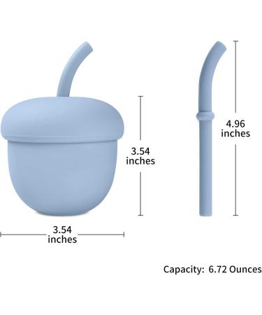 Acorn Toddler Cups - Silicone Sippy & Straw Cup for Child Feeding, 6.7 oz, BPA-Free - Buy Online on GoSupps.com