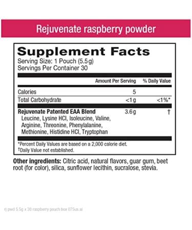 Rejuvenate Muscle Health - Clinically Proven Raspberry 30 Pouches (5.5g Each) - Buy Online on GoSupps.com