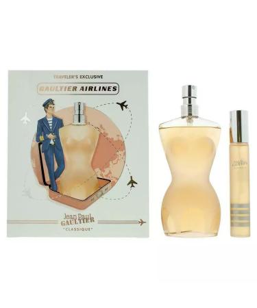 Jean Paul Gaultier Classique 2-Piece Set for Women (3.4 Oz Eau De Toilette Spray + 0.67 Oz Eau De Toilette Spray) 2.04 Ounce (Pack of 2) - Buy Online on GoSupps.com