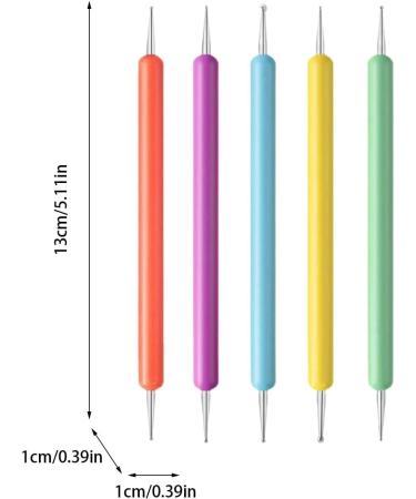 Nail Dotting Double-Ended Dot Paint Pens | Dotting Tools Tip Dot Paint Manicure Kit Tool for Home Drawing Painting Embossing - Buy Online on GoSupps.com