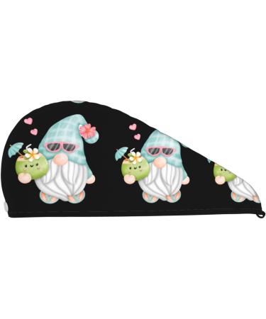 Summer Gnome Microfiber Hair Towel - Soft Super Absorbent Quick Dry Cap for Long Curly & Thick Hair | Coral Velvet for Women - Buy Online on GoSupps.com