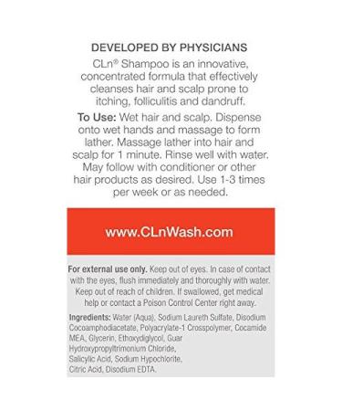 CLn Shampoo for Scalp Prone to Folliculitis, Dermatitis, Dandruff - 8 oz | Soothes Itchy, Flaky Scalp | Pack of 1 - Buy Online on GoSupps.com