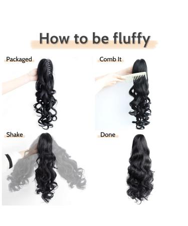 Ponytail Extension Claw Clip 20 Wavy Synthetic Hair Piece for Women - Golden Brown & Bleach Blonde Mix 20 - 27/613 - Buy Online on GoSupps.com