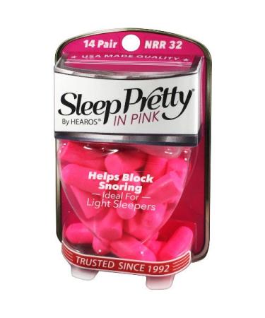 Hearos Ear Plugs Sleep Pretty in Pink 14 Pair
