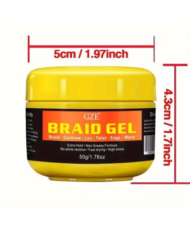 Shop GZE Extra Hold Braid Loc & Twist Gel for 4C Hair - Tames Frizz & Edges Paraben-Free | Travel Size - Buy Online on GoSupps.com