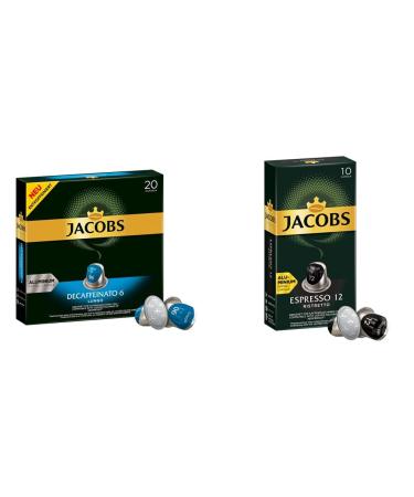 Jacobs coffee capsules lungo decaffeinato intensity 6-200 nespresso compatible capsules & coffee capsules espresso ristretto intensity 12 of 12 bundle with coffee capsules espresso 10