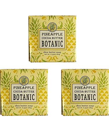 Greenwich Bay Cleansing Spa Soap Shea Butter and Cocoa Butter. Blended with Loofah and Apricot Seed No Parabens No Sulfates 6.35 Ounce (3 Pack) (Pineapple)