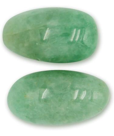 Green Strawberry Quartz Palm Stone - 2 Pcs Pocket Energy Healing Crystal - Buy Online on GoSupps.com