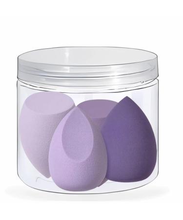 Stianiiile Makeup Sponge Set of 4 Latex Free Blender Beauty for Liquid Cream and Powder Soft and Flexible Beauty Sponges Super Soft Beauty Cosmetic 4 Purple