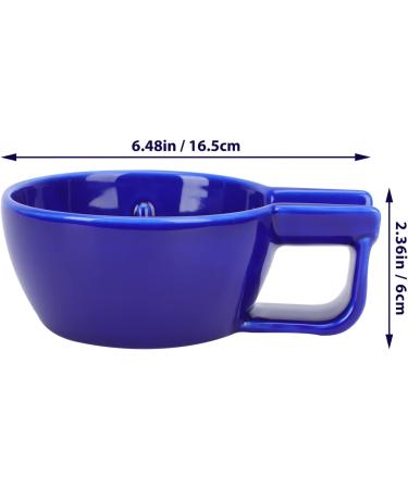 FOMIYES Travel Shaver & Ceramic Shaving Bowl | Non-Slip Handle Wide Mouth Soap Cup | Perfect Gift for Dad | Blue Men's Razors | International Shipping Available - Buy Online on GoSupps.com