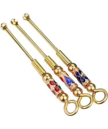 STOBAZA 12pcs Spatula Set for Kitchen and Ear Cleaning - Golden Spiral Pendant Tools for Adults and Men - Buy Online on GoSupps.com