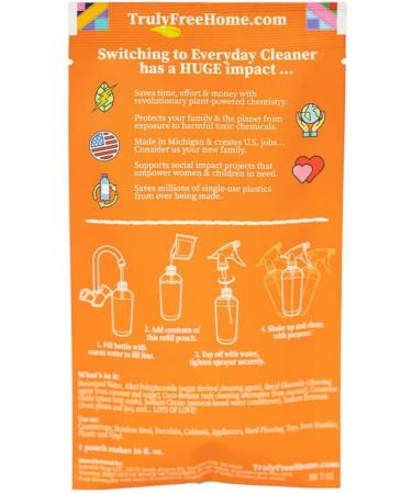 Truly Free Everyday Cleaner - Natural All-Purpose Spray & 2 Refills | Eco-Friendly Household Cleaning Supplies - Buy Online on GoSupps.com