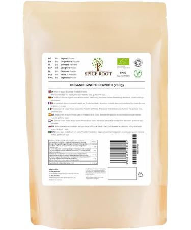 Certified Organic Ginger Powder 250g - Premium Quality for Best Results - Buy Online on GoSupps.com