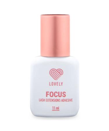 Lovely eyelash glue - Focus 11ml |Lightning -fast glue drying time: 0.5 seconds 8 weeks in prison resistant |For professional eyelash extensions extension glue |Black 11ml