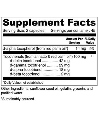 Daily Super E Tocotrienols Supplement - High Gamma, Delta & Alpha - 90 Capsules - Buy Online on GoSupps.com