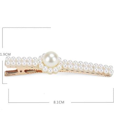 diamante hair clips for women Hair Clips Hair Pearl Hair Clips Wedding Headpieces Bangs Side Clip for Wedding Party Prom 1 count (Pack of 1) White - Buy Online on GoSupps.com