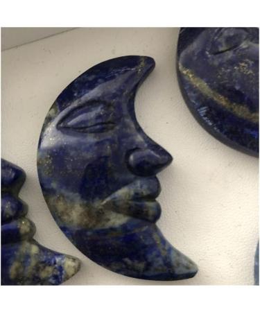 Natural Stones Natural Crystal 1pc Natural Lapis Lazuli Stone Carving Moon face for Decoration Power Stone Crystal Natural Stones JZIGTDEM - Buy Online on GoSupps.com