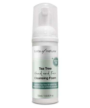 Tints of Nature Tea Tree Hand and Face Cleansing Foam Cleanses and Refreshes Skin Natural and Organic Formula 50ml