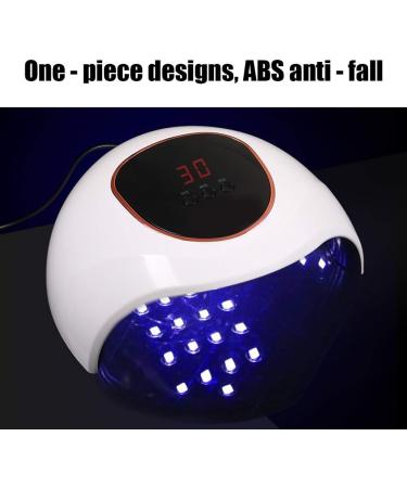 UV Nail Lamp 72W with 54 UV LED Light for Gel Polish | 3 Preset Timers | Auto Sensor Portable LED Nail Lamp - White - Buy Online on GoSupps.com