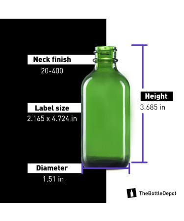 Buy 2 Pack 2 oz Green Glass Dropper Bottles | Leakproof Essential Oil Containers - Bottle Depot - Buy Online on GoSupps.com