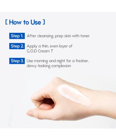 Fromgod -the Glow Of Dew your skin deserves- G.O.D Cream T Hydrating & Calming Face Cream Lightweight Korean Moisturizer for Soft Balanced Skin (30ml/1.01 fl. oz.) - Buy Online on GoSupps.com