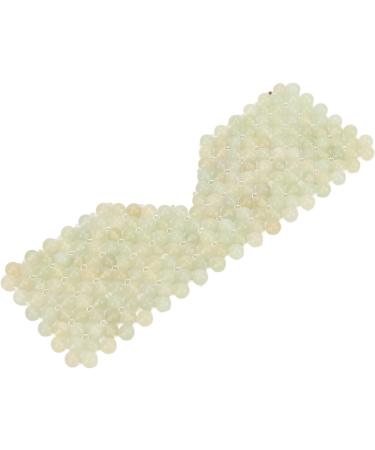 Ververt Touch Eye Care Jadestone Blindfold Eye Massage Tool for Fatigue Relief Edema Reduction & Sleep Promotion | Light Green - Buy Online on GoSupps.com