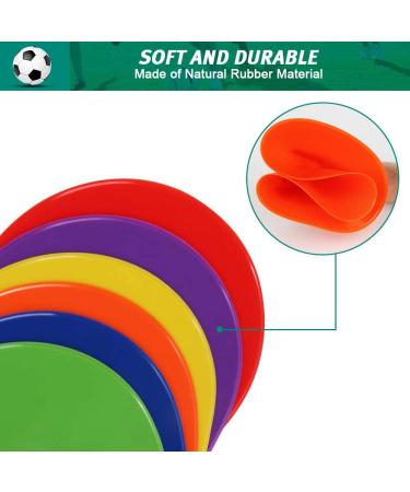 UQXY 10 Inch Non Slip Rubber Spot Markers for Sports Training - 12PCS - Buy Online on GoSupps.com