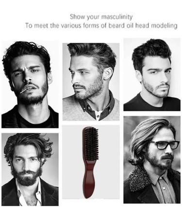Beard brush men s boar bristle hair brush boar bristle beard brush with solid wood for men cleaning brush tools - Buy Online on GoSupps.com